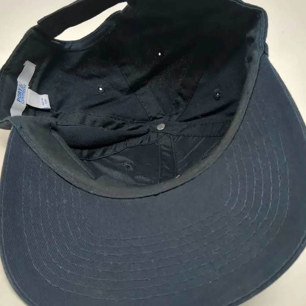 Port & Company Baseball Cap Blue One Size Strapback Startup Health Cotton Hat